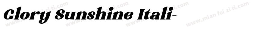 Glory Sunshine Itali字体转换